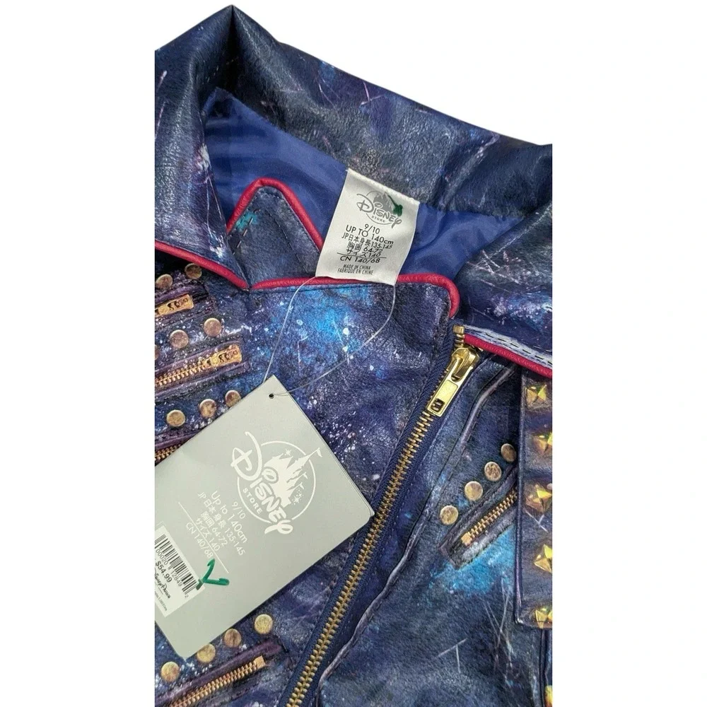 NWT Disney Descendants 2 Evie Faux‎ Leather Jacket 9-10 Girls Kids Halloween